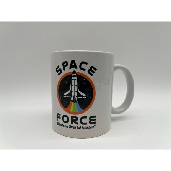 Funny “Space Force” Coffee Mug – Retro Shuttle Design – 11 oz Ceramic Cup - Picture 1 of 4